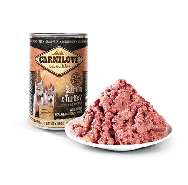 Консерва Carnilove Salmon and Turkey, для цуценят, з лососем та індичкою, 400 г