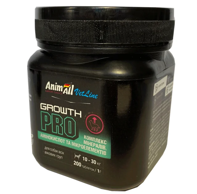 Витамины AnimAll VetLine Growth PRO для средних пород собак  1 г × 200 табл