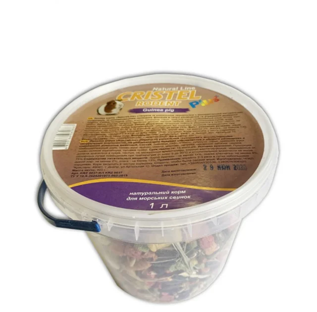 Корм Guinea pig "Natural Line Plus" для морских свинок, 400 г, ведро, 1 л