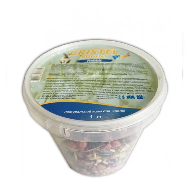 Корм Rabbit "Natural Line Plus" для кроликів, 400 г, відро 1 л