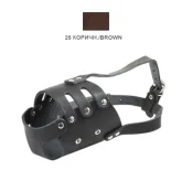 Намордник Cristel для собак, кожаный, "Доберман, Овчарка", коричневый