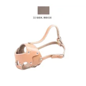 Намордник Cristel для собак, кожаный, "Спаниель", бежевый