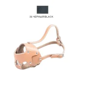 Намордник Cristel для собак, кожаный, "Спаниель", чёрный