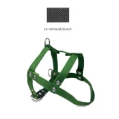 Шлейка Cristel для собак из брезента, малая, тяговая, 30 мм / 36 см / 62-74 см, чёрная