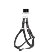 Шлейка Cristel для собак, 20 мм / 48-68 см / 48-68 см, нейлон с пластиковыми пряжками, прошитая, чёрная