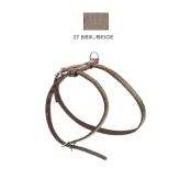 Шлейка Cristel для собак, кожа зенит, прошитая, 10 мм / 29-35 см / 37-47 см, бежевый