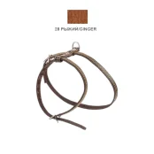 Шлейка Cristel для собак, кожа зенит, прошитая, 10 мм / 29-35 см / 37-47 см, рыжий