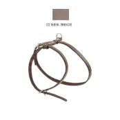 Шлейка Cristel для собак, кожаная, прошитая, 10 мм / 29-35 см / 37-47 см, бежевый