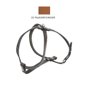 Шлейка Cristel для собак, кожаная, прошитая, 12 мм / 32 см / 38-48 см, рыжий