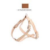 Шлейка Cristel для собак, кожаная, прошитая, с нагрудником, 16 мм / 32-48 см / 50-58 см, рыжий