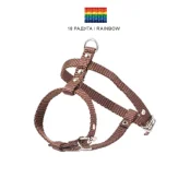 Шлейка Cristel для собак, нейлон, 13 мм/20-25 см/34-40 см, веселка