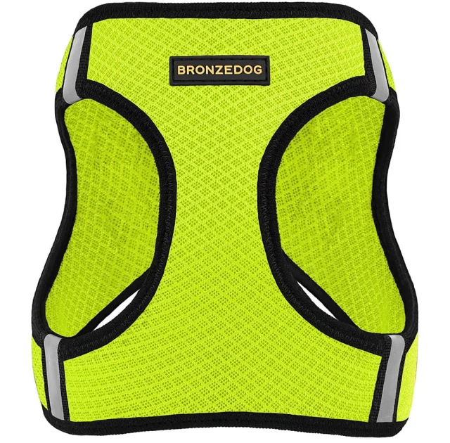 Шлея BronzeDog Mesh Vest для собак, сітчастий нейлон, лимонний, 43-53 см