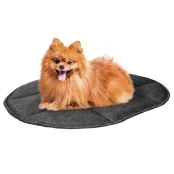 Подстилка BronzeDog, для животных, овальная, серая, 40×52×3 см