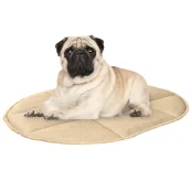 Подстилка BronzeDog, для животных, овальная, бежевая, 45×60×3 см