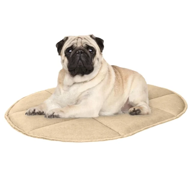 Подстилка BronzeDog, для животных, овальная, бежевая, 80×105×5 см