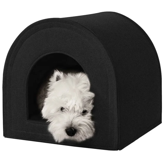 Будиночок BronzeDog для котів і собак, чорний, 70×70×70 см