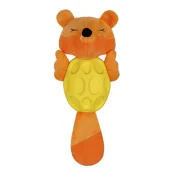 Игрушка BronzeDog Jumble мягкая звуковая лиса, для собак, с ароматом ванили, оранжевый, 27×8 см