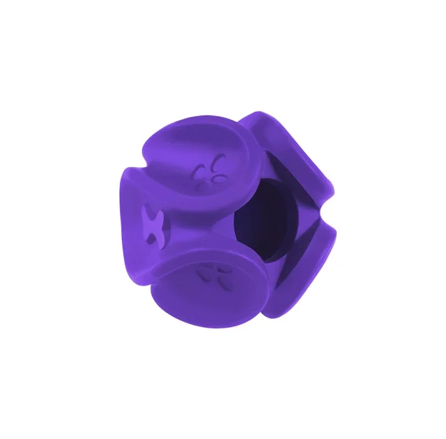 Игрушка BronzeDog Jumble скрученный мяч, для собак, с ароматом ванили, фиолетовый, 7.8×6.9 см