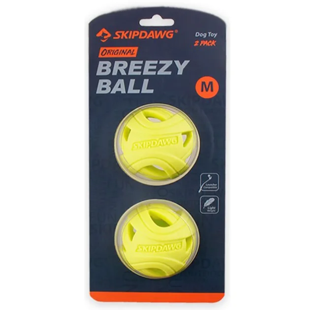 Набір м'ячів для собак BronzeDog Skipdawg TPR Breezy ball, для полегшення дихання, 2 штуки по 7 см