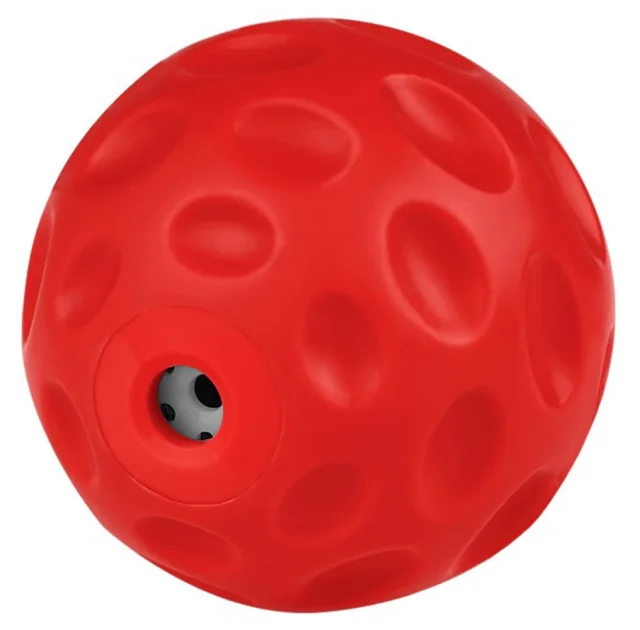 Іграшка для собак BronzeDog Chew Pitted Ball, зі звуковим ефектом, плаваюча, червоний, 7 см