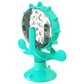 Игрушка-кормушка для кошек BronzeDog PetFun, на присоске, ментоловый, 14×17 см