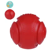 Игрушка для собак BronzeDog Chew Ball, со звуковым эффектом, красный, 15.2 см