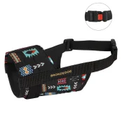 Намордник BronzeDog, для собак, нейлоновый, регулируемый, принт ацтеки, 27-33 см