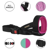 Намордник BronzeDog, для собак, универсальный, неопреновый, розовый, 18-21 см