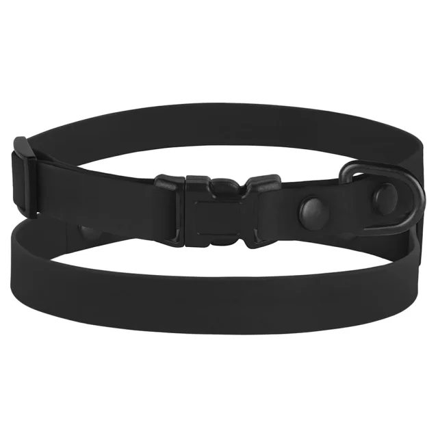 Нашийник BronzeDog Active, для собак і котів, водовідштовхувальний, фастекс пластик, чорний, 18-28×1 см