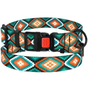 Нашийник BronzeDog Urban, для собак, нейлоновий, фастекс пластиковий, принт ромби, 43-66×2.5 см