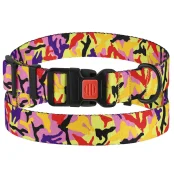 Нашийник BronzeDog Urban Camo, для собак, нейлоновий, фастекс пластиковий, помаранчевий, 25-33×1.6 см