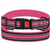 Нашийник BronzeDog Urban Mesh, для собак, нейлон і 3-D сітка, фастекс пластик, рожевий, 35-45×2.5 см