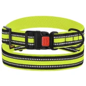 Нашийник BronzeDog Urban Mesh, для собак, нейлон і 3-D сітка, фастекс пластик, лимонний, 25-33×2 см