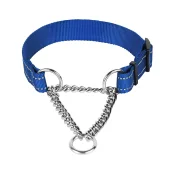 Ошейник-полуудавка BronzeDog Active для собак, синий, 36-51 см