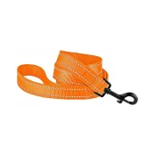 Повідець BronzeDog Active для собак, світловідбиваючий нейлон, помаранчевий, 152×2.5 см