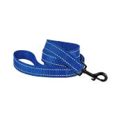 Повідець BronzeDog Active для собак, світловідбиваючий нейлон, синій, 152×1 см