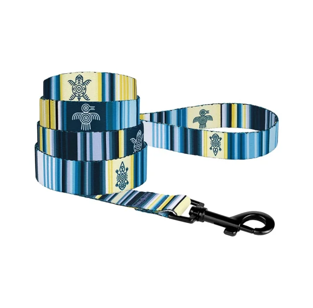 Поводок BronzeDog Urban West для собак, синий, 152×1.6 см