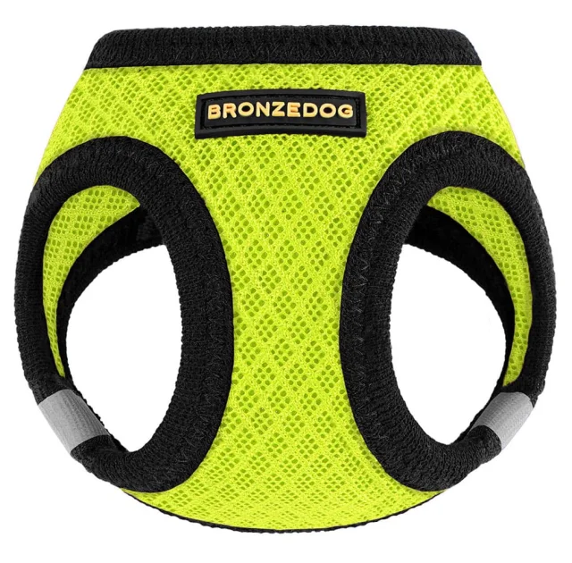 Шлея BronzeDog Mesh Vest для собак, сітчастий нейлон, лимонний, 42-47 см