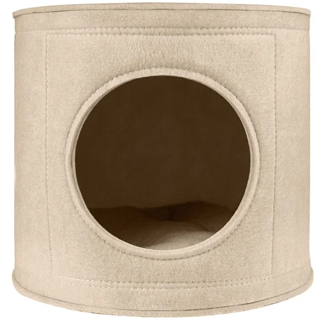 Домик BronzeDog для кошек и собак, бежевый, 45×45×40 см