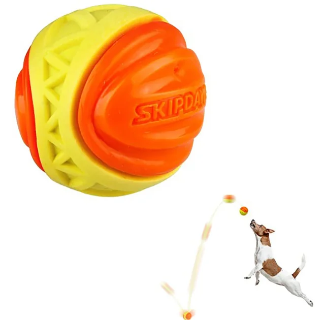 Іграшка-м'яч для собак BronzeDog Skipdawg X-Foam ball, свистячий, 7 см