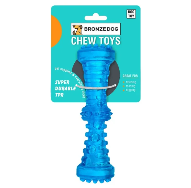 Іграшка для собак BronzeDog Chew Squeaky Dumbbell, зі звуком, 18×5 см
