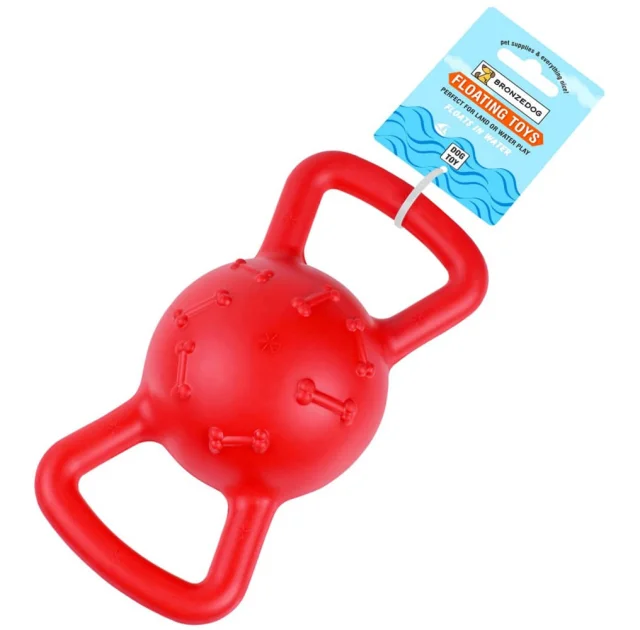 Игрушка для собак BronzeDog Power Pull, из силикона, со звуком, плавающая, 19×9 см