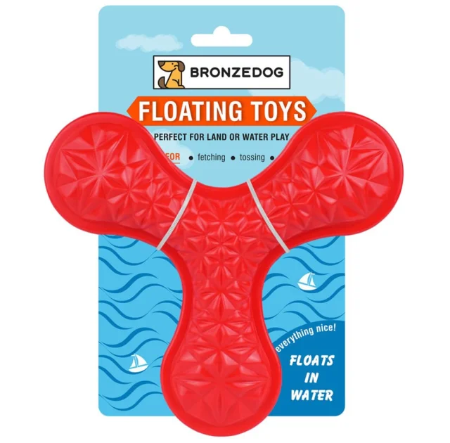 Іграшка-піраміда для собак BronzeDog Red Spin, плаваюча, 16 см