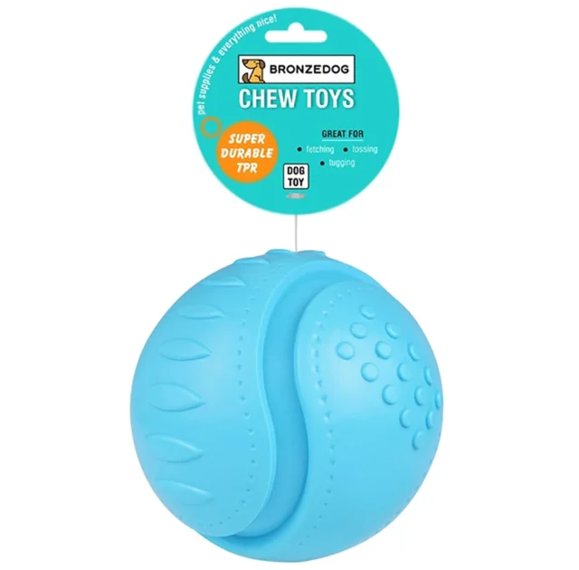 Іграшка-м'яч для собак BronzeDog Chew Ball зі звуковим ефектом, 15.2 см