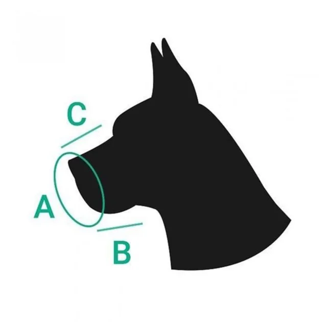 Намордник BronzeDog, для собак, дихаючий, 3D сітка, регульований, чорний, 16-22 см