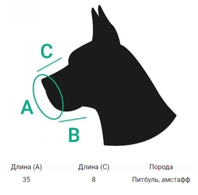 Намордник BronzeDog, для собак, водоотталкивающий, биотановый, чёрный, 35 см