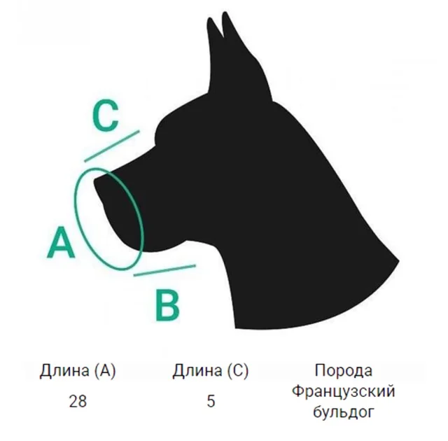 Намордник BronzeDog, для собак, водоотталкивающий, биотановый, чёрный, 28 см