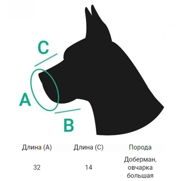 Намордник BronzeDog, для собак, водоотталкивающий, биотановый, чёрно-оранжевый, 32 см