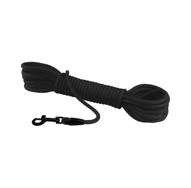 Тренировочный поводок BronzeDog Active для собак, чорный, 1060×0.7 см