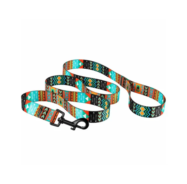 Повідець BronzeDog Tribal для собак, нейлон, принт ацтеки, 300×2 см